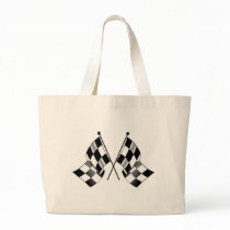 chequered flag tote bag