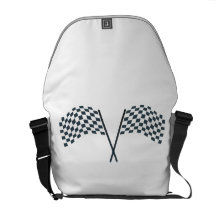 Chequered flag bags messenger bag