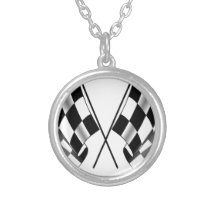 chequered flag custom necklace