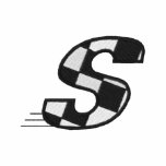 Chequered Flag Letter S embroidered shirts