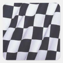 Chequered flag square sticker