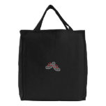 Chequered Flip Flops embroidered bags