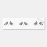 chequered racing flags graphic bumper sticker