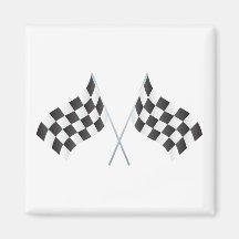 chequered racing flags graphic refrigerator magnets