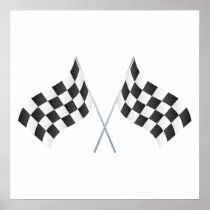 chequered racing flags graphic print