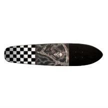 chequered reaper skate board