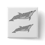 Chequered spinner dolphin tie buttons