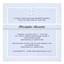 Cherished Blue - Religious Invitation