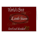 Cherished Little Sister Card