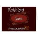 Cherished Sister cards