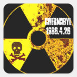 Chernobyl 25th year memorial square stickers