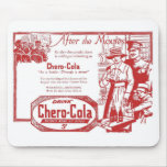 Chero-Cola vintage illustration (red) mousepads