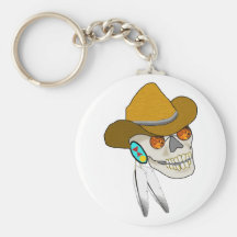 Cherokee Skull Keychain