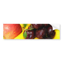 Cherries Bananas And Apples Bumper Stickers
