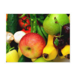 Cherries Bananas And Apples Post Card