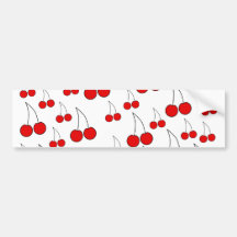 Cherries Pattern. Bumper Sticker