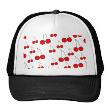 Cherries Pattern. Trucker Hats