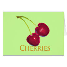 Cherries with Stems Cards