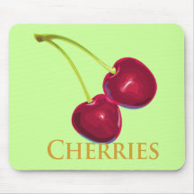 Cherries with Stems Mouse Pads