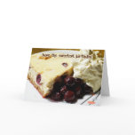 Cherry And Kirsch Cheesecake Birthday Card