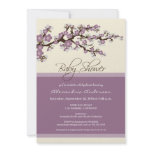 Cherry Blossom Baby Shower Invitation (lavender)