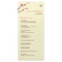 Cherry Blossom Double Happiness Wedding Program
