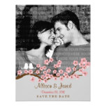 Cherry Blossom Garden Save the Date Photo Personalized Invites