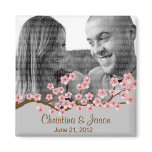 Cherry Blossom Garden Save the Date Photo magnets
