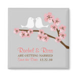 Cherry Blossom Garden Wedding Save the Date magnets