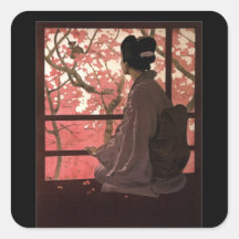 CHERRY BLOSSOM GEISHA STICKERS