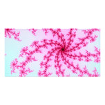 Cherry Blossom - Gentle Pink Fractal Swirls Photo Card Template