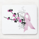 Cherry Blossom Pink Ribbon mousepads