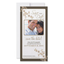 Cherry Blossom Save the Date Photocard (taupe)