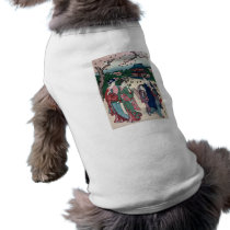Cherry Blossom Viewing at Ueno, Katsukawa Shunzan Dog Shirt