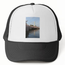 Cherry Blossom Washington monument Mesh Hats
