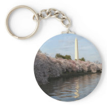 Cherry Blossom Washington monument Keychains