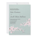 Cherry Blossom Wedding Invite // Seafoam invitations