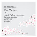 Cherry Blossom Wedding Invite // Silver