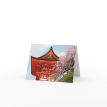 Cherry blossoms at Kiyomizudera card