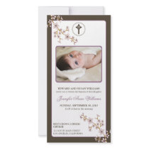 Cherry Blossoms Baptism Announcement (lilac)