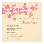 Cherry Blossoms in Pink and Ivory Personalized Invitation
