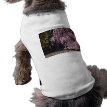 Cherry Blossoms On Trees Over Water Doggie T-shirt