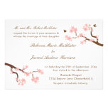 Cherry Blossoms on white Landscape Invite