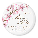 Cherry Blossoms Save the Date Wedding Magnet