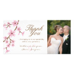 Cherry Blossoms Thank You Photo Card