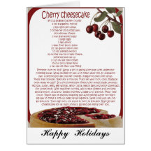 cherry cheesecake greeting card