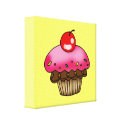 cherry cupcake canvas prints