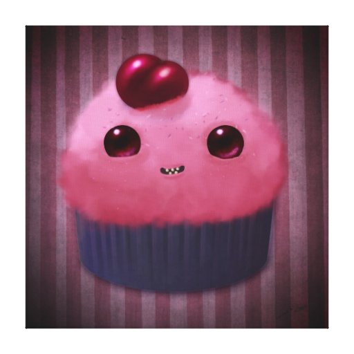 Cherry Cupcake Canvas Print
