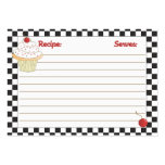 Cherry Cupcake Mini Recipe Cards business cards