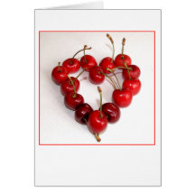 Cherry Heart Greeting Cards